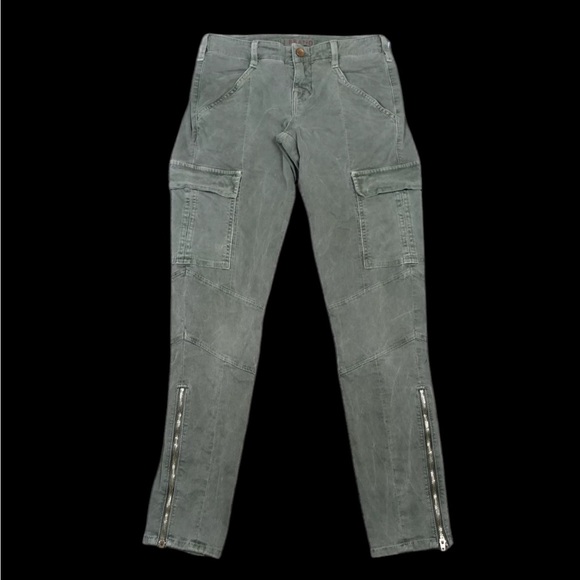 Women’s J Brand Skinny Leg Cargo Pant Zipper‎ Detail Vintage Olive 25 - Picture 1 of 11
